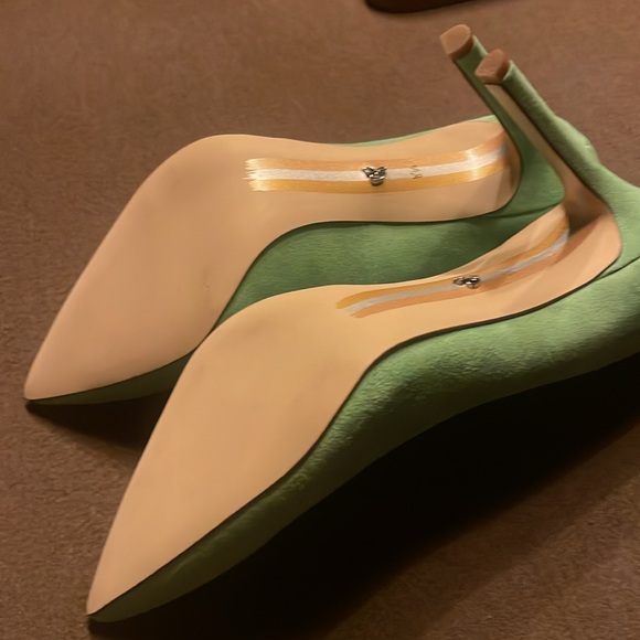 Sam Edelman Green Heels with Pointed Toe and Stiletto Heel - Picture 9 of 11